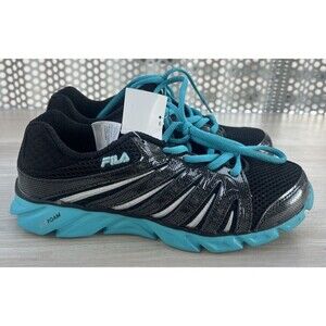 NWT FILA DLS Foam Women Black Teal Blue Running Athletic Shoes Sneaker Size 6.5